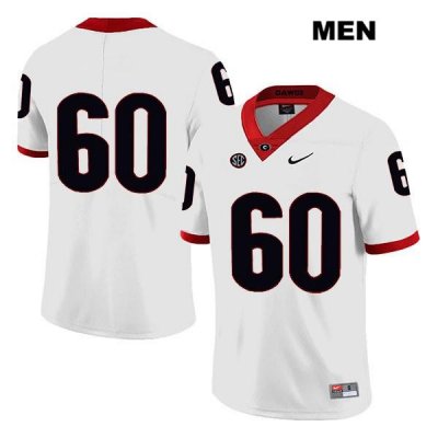 Men's Georgia Bulldogs NCAA #60 Clay Webb Nike Stitched White Legend Authentic No Name College Football Jersey ANH1854NE
